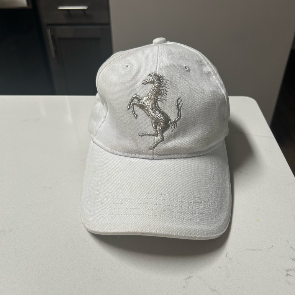 ✨Ferrari White and Silver BallCap / Hat OS - Picture 2 of 8